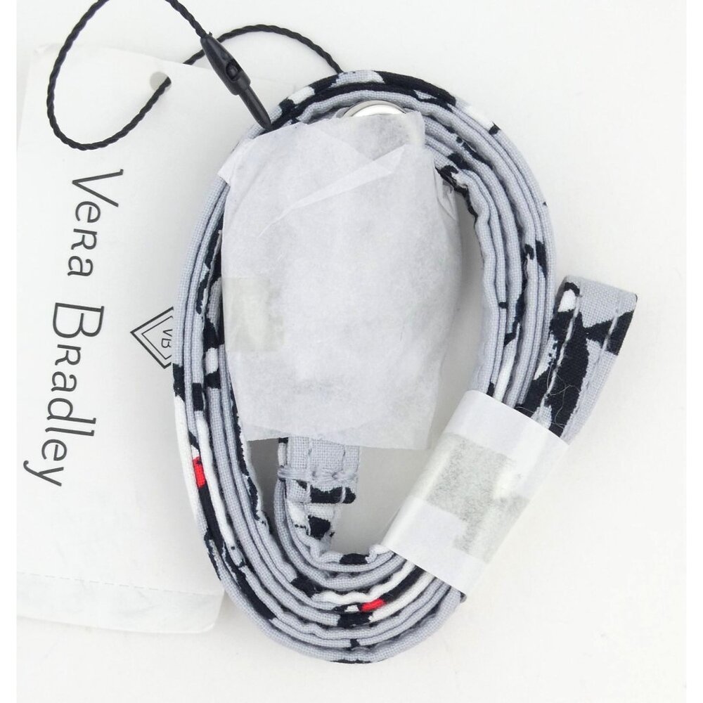 Vera Bradley Playful Penguins Gray Cotton Lanyard NWT
